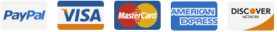 Visa, Mastercard, PayPal